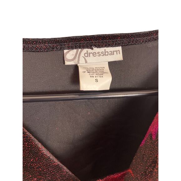 Dressbarn Y2K Floral Velvet Glittery Blouse Women’s Small – Cowl Neck Top - Picture 3 of 5